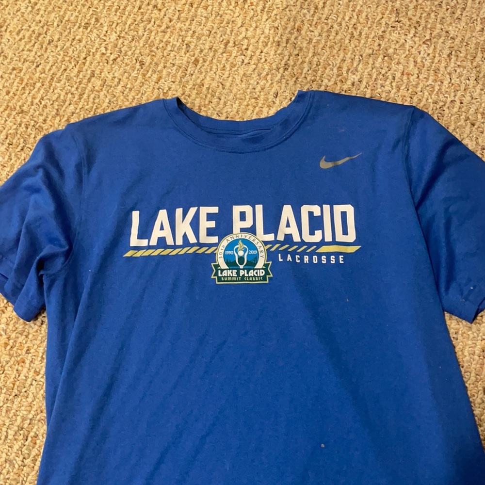 Blue Lake Placid lacrosse Nike shirt